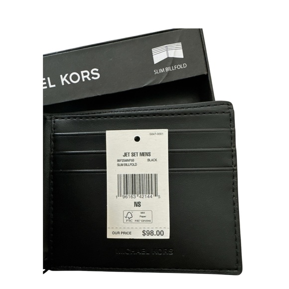 Michael Kors Jet Set Leather Bifold Wallet Black - Picture 7 of 8